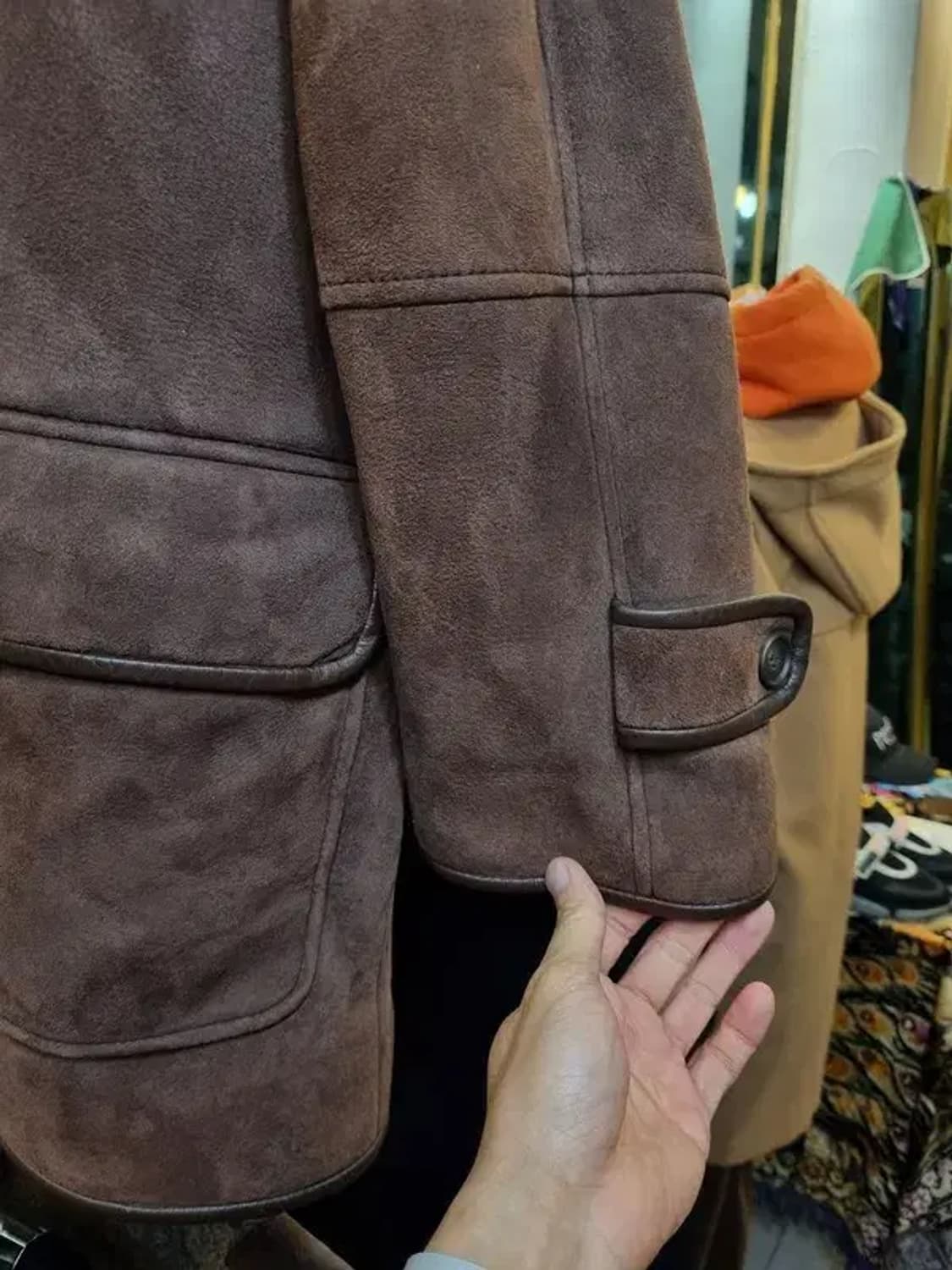 리얼레더 양가죽 양털 시어링 코트 L사이즈 상품이미지4