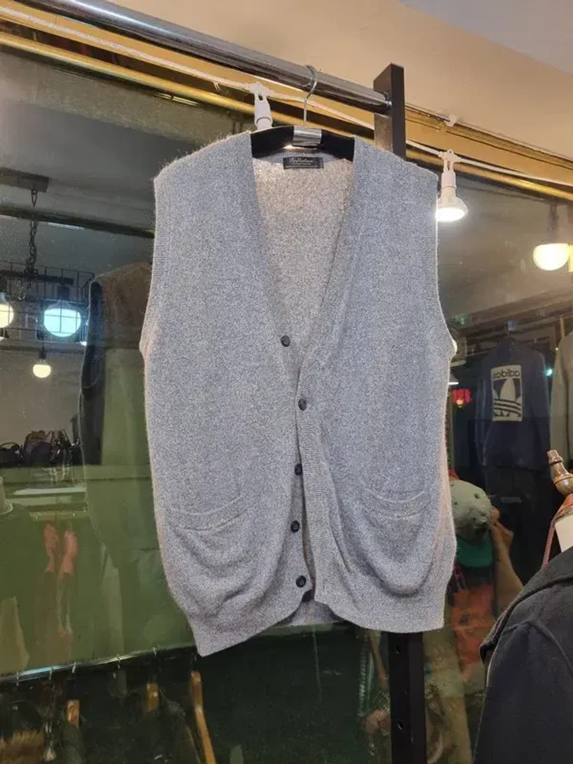 일판 재팬 빈티지 캐시미어 100% 니트 조끼 L사이즈 상품이미지1