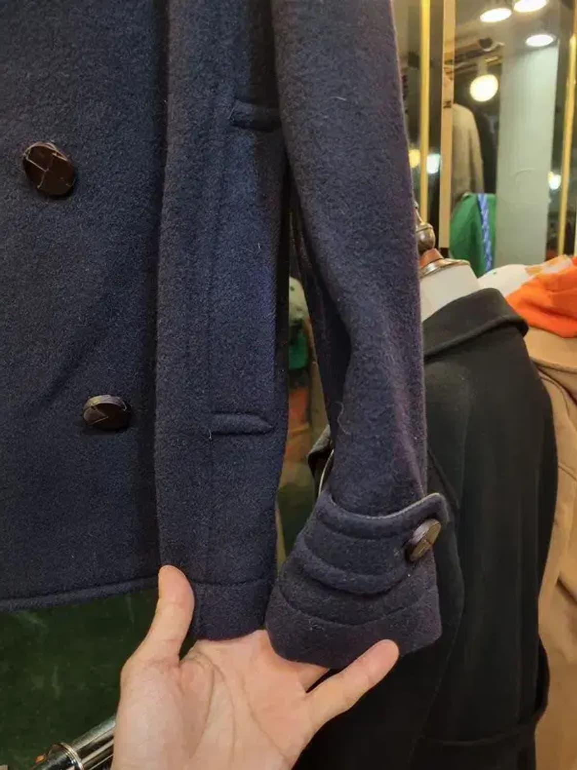 라코스테 울 혼방 더블 피코트 105사이즈 상품이미지6