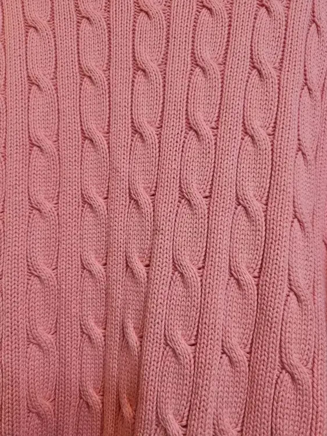 폴로 랄프로렌 실사이즈 105 블루 포니 코튼 100% 꽈배기니트 연핑크 상품이미지6