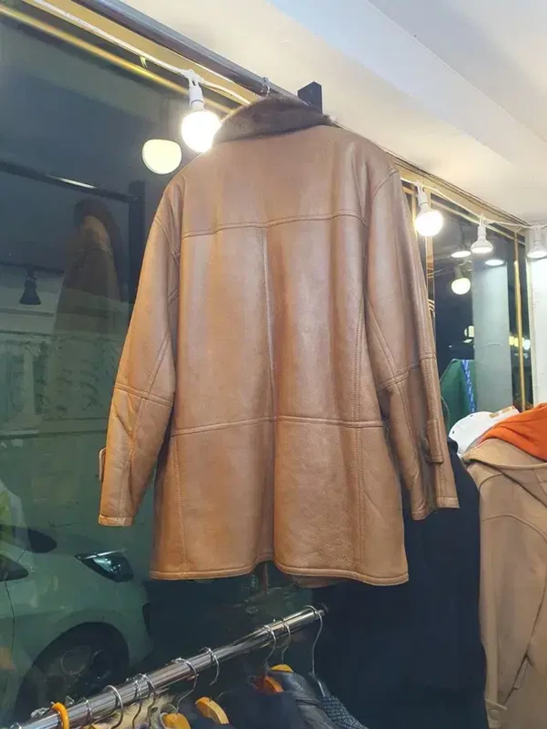 실사이즈 110~115 양가죽 여우털 밍크털 무스탕 시어링자켓 상품이미지3