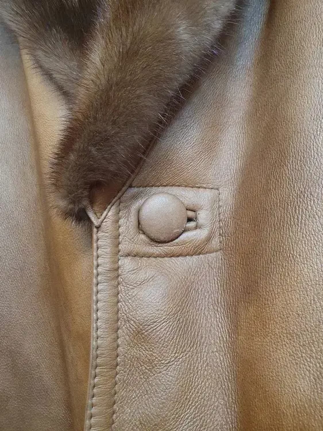 실사이즈 110~115 양가죽 여우털 밍크털 무스탕 시어링자켓 상품이미지8