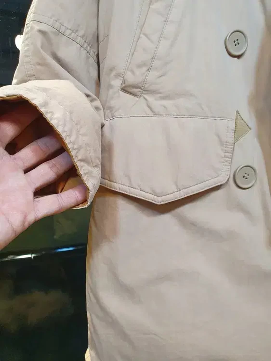 카이아크만 양면 오리털 덕다운 너구리털 패딩 실사이즈 M~L 상품이미지5