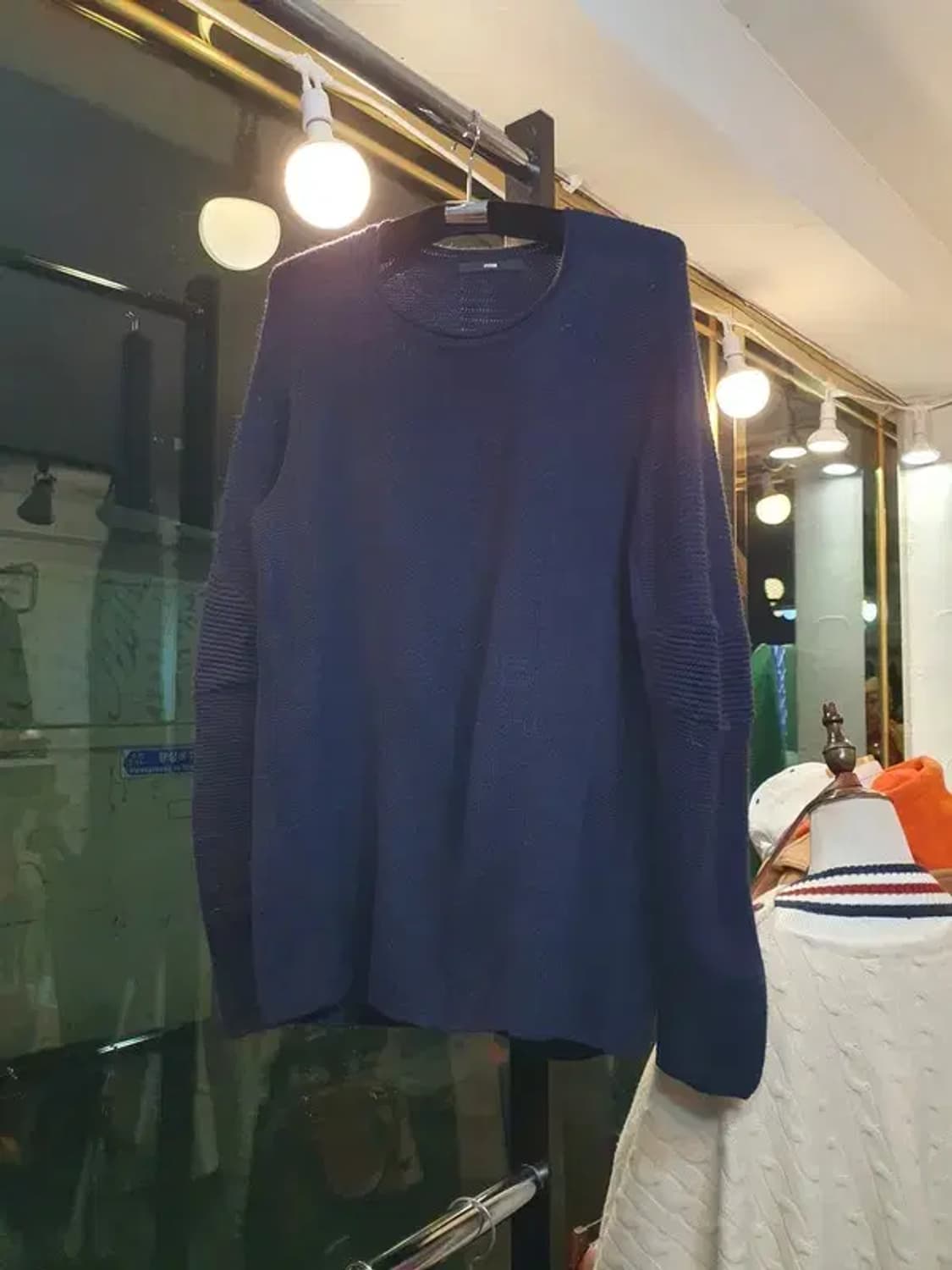 시스템 울 알파카 혼방 대장급 클래식 니트 100사이즈 상품이미지1