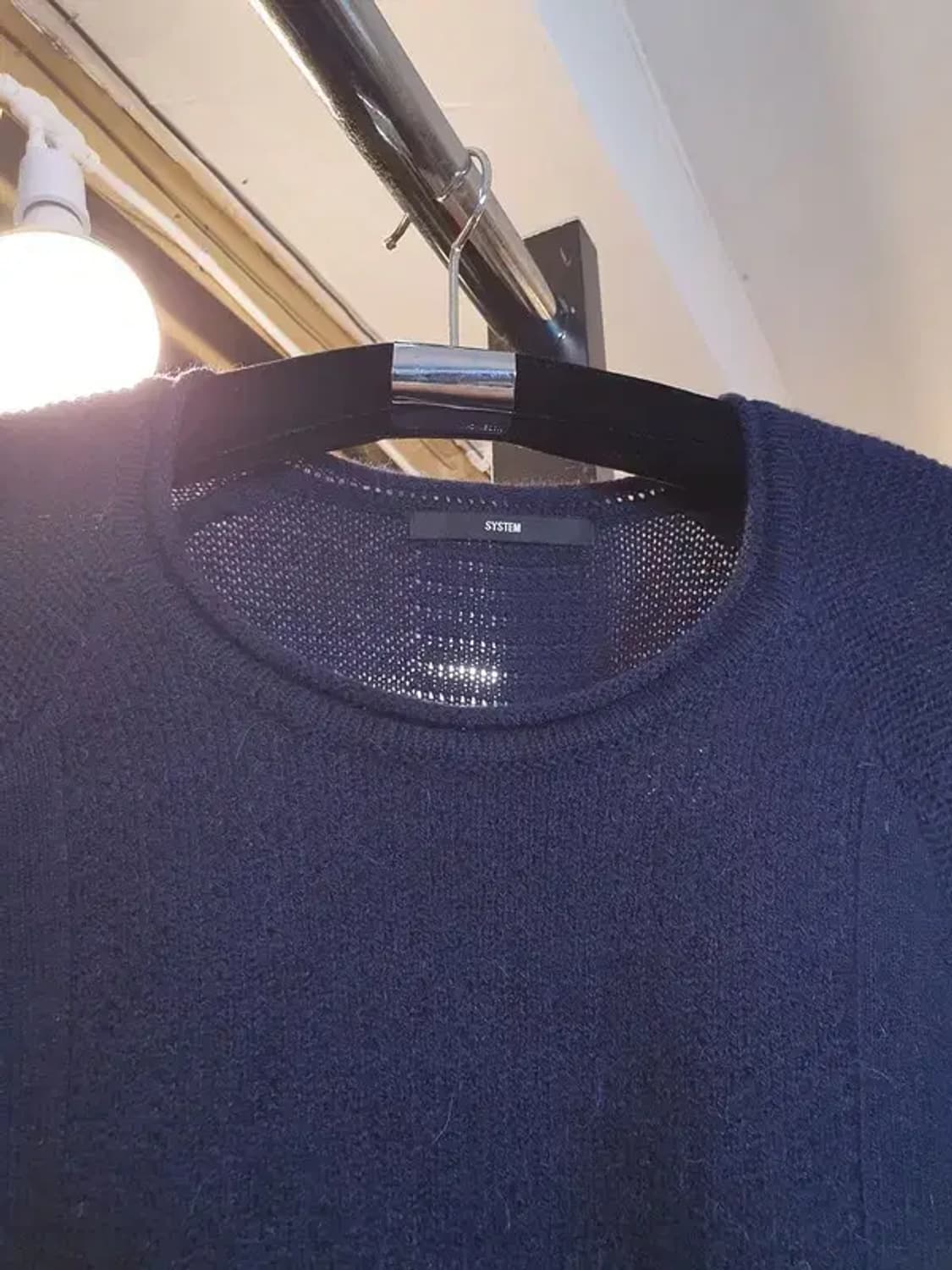 시스템 울 알파카 혼방 대장급 클래식 니트 100사이즈 상품이미지6