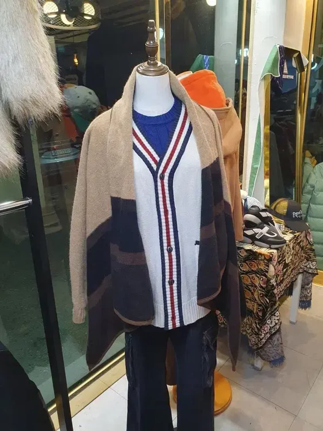 폴로 랄프로렌 울 앙고라 판초 망토 케이프 가디건 M/L사이즈 상품이미지3