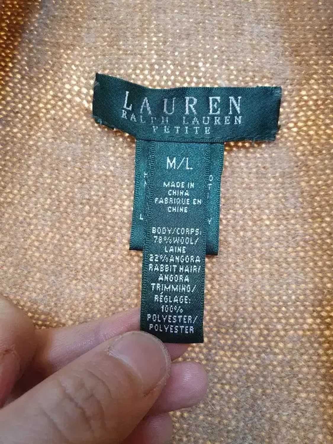 폴로 랄프로렌 울 앙고라 판초 망토 케이프 가디건 M/L사이즈 상품이미지8