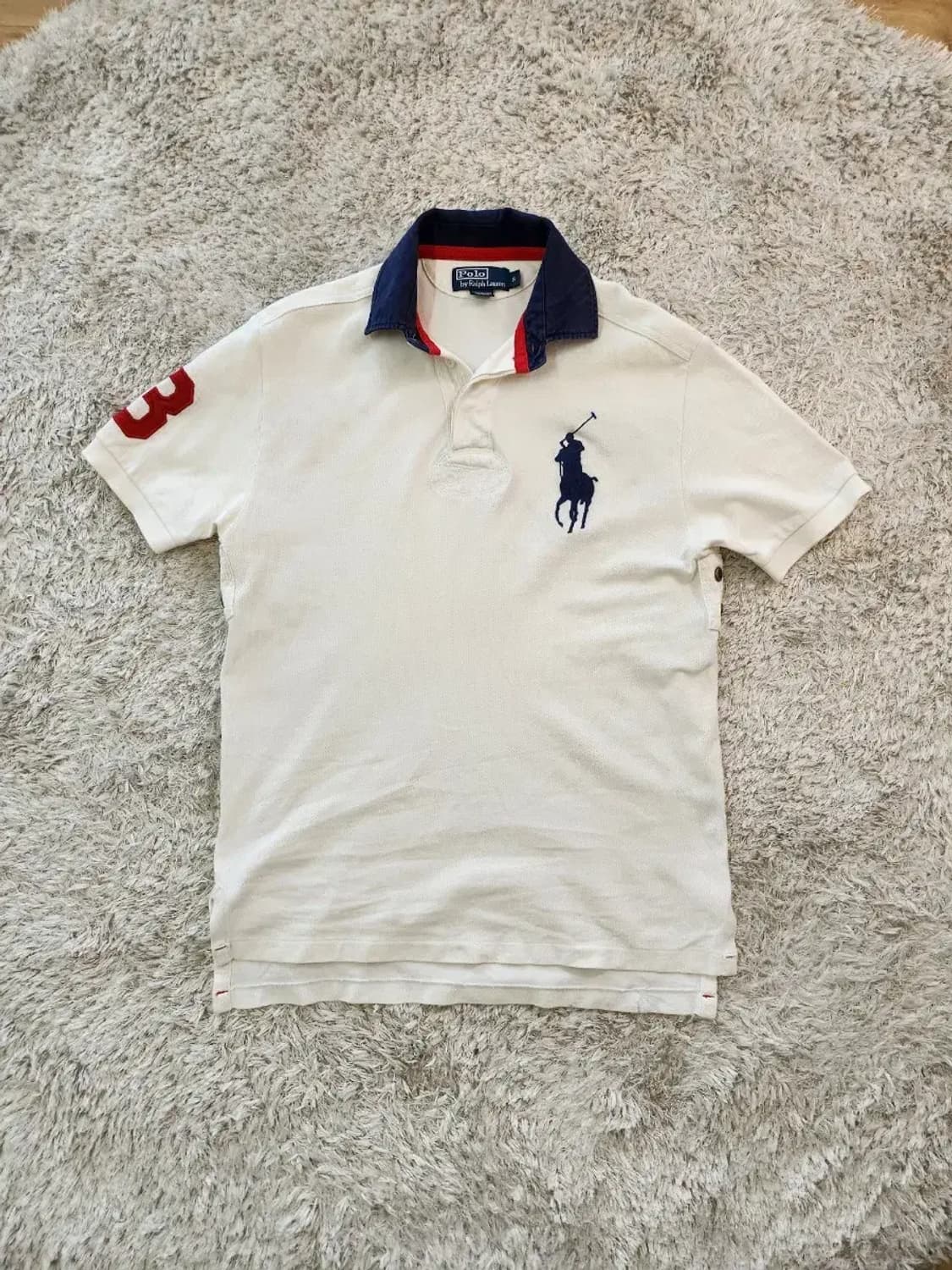 ㅇ폴로 랄프로렌 빅포니 숫자 자수 카라티 럭비티 커스텀핏 정도 S사이즈 상품이미지2