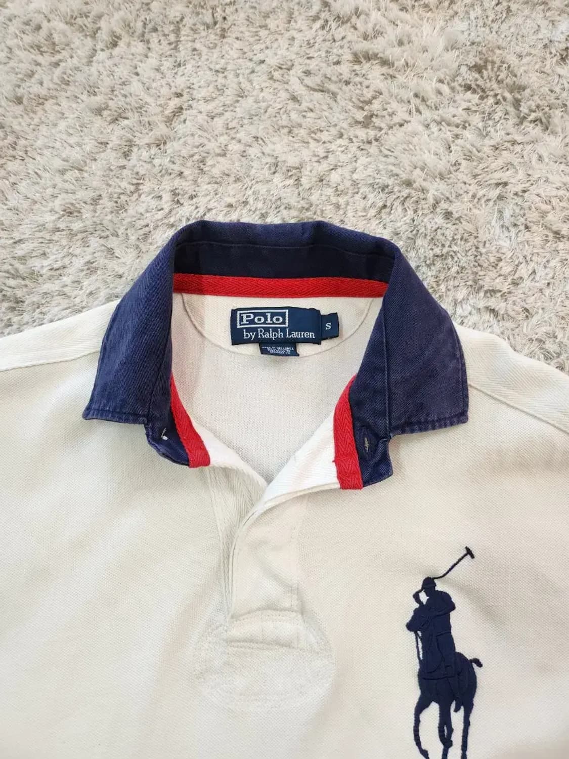 ㅇ폴로 랄프로렌 빅포니 숫자 자수 카라티 럭비티 커스텀핏 정도 S사이즈 상품이미지4