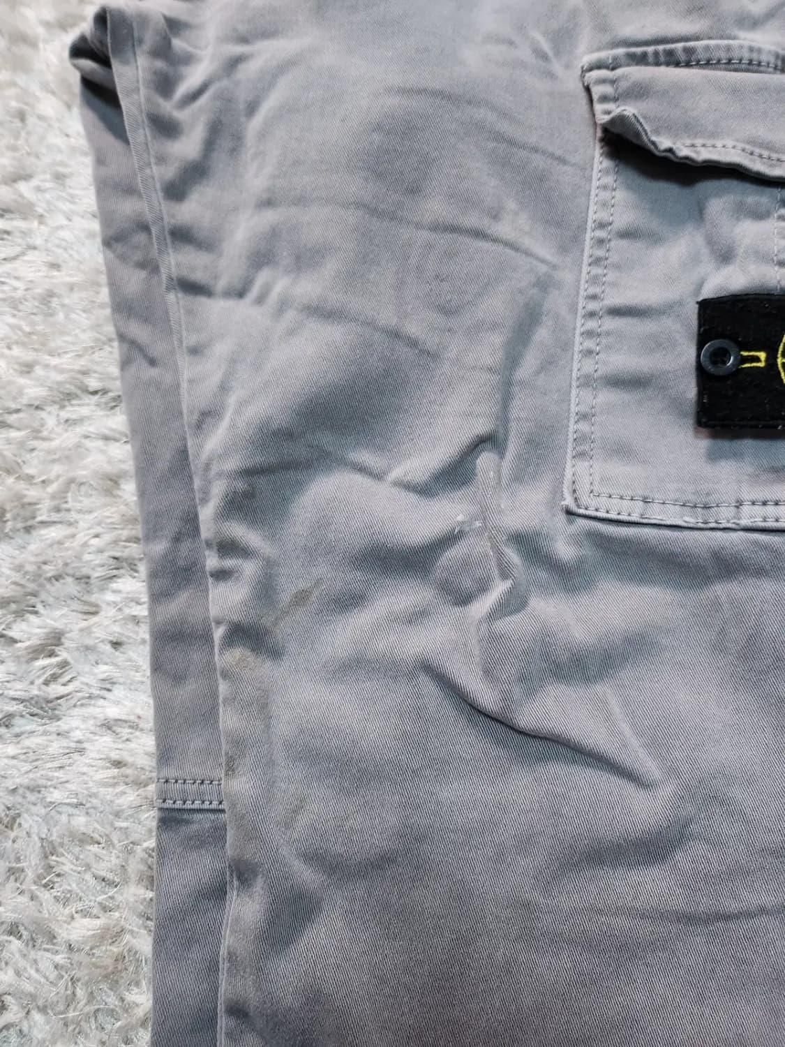 스톤아일랜드 34사이즈 기본템 카고팬츠 연그레이 상품이미지3