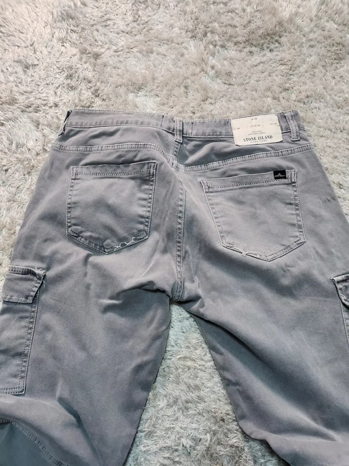 스톤아일랜드 34사이즈 기본템 카고팬츠 연그레이 상품이미지5