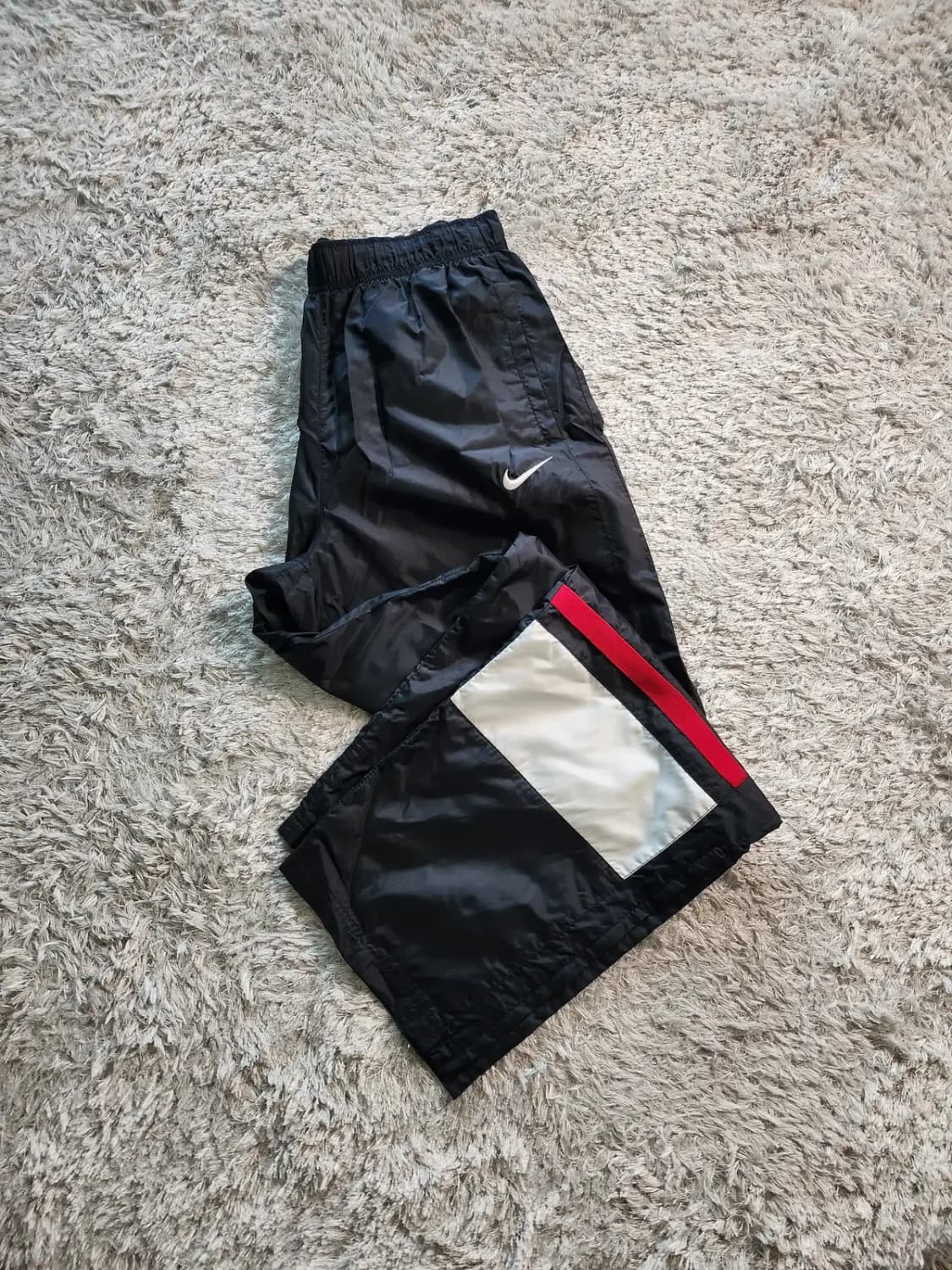 M사이즈 정품 나이키 스우시 자수 로고 바람막이 웜업 팬츠 상품이미지2