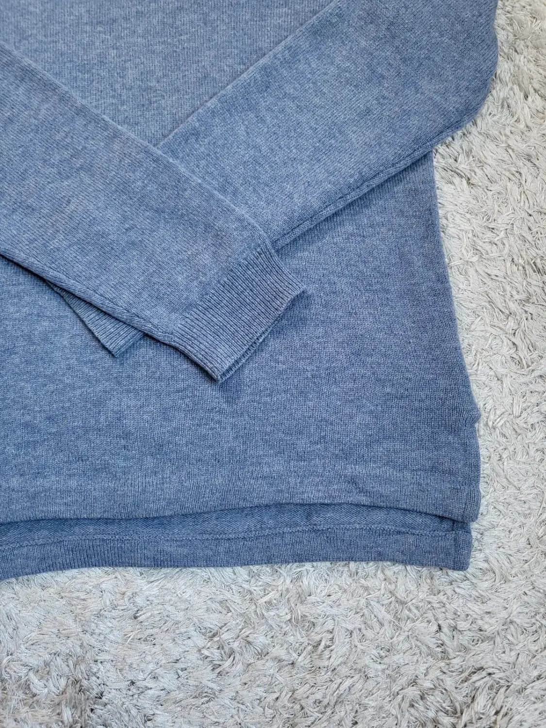 드라이완료 L사이즈 폴로 랄프로렌 램스울 양모 카라티 스카이블루 상품이미지5