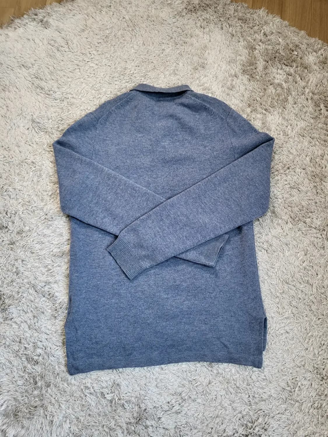 드라이완료 L사이즈 폴로 랄프로렌 램스울 양모 카라티 스카이블루 상품이미지7