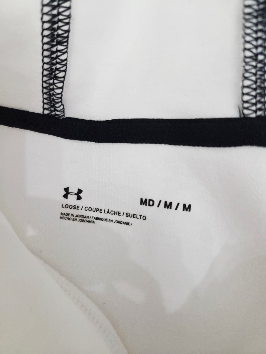 언더아머 안감기모 화이트 로고 후드티_M 상품이미지6