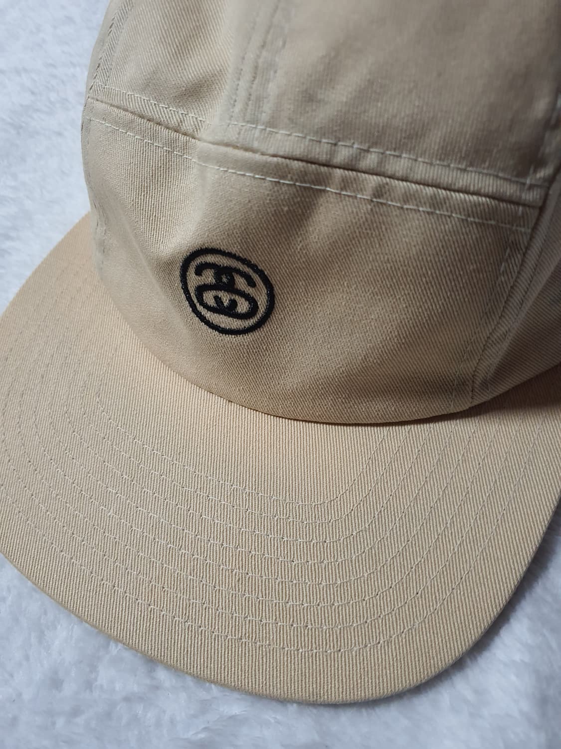 스투시 STUSSY 로고 가죽스트랩 캠프캡.베이지.설명확인 상품이미지7