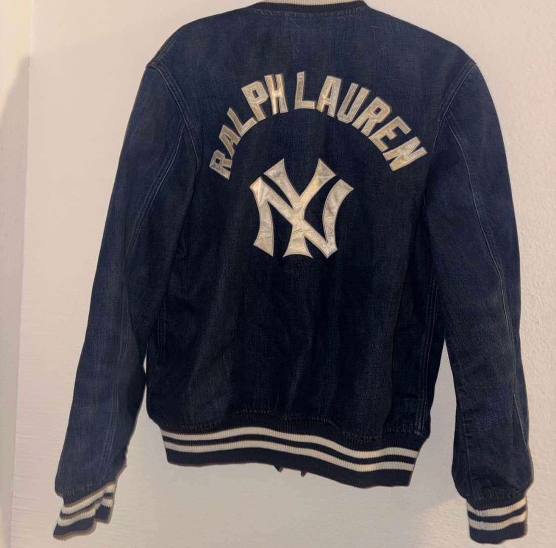 M 폴로 랄프로렌x뉴욕 양키스 데님 바시키 야구 점퍼 상품이미지4