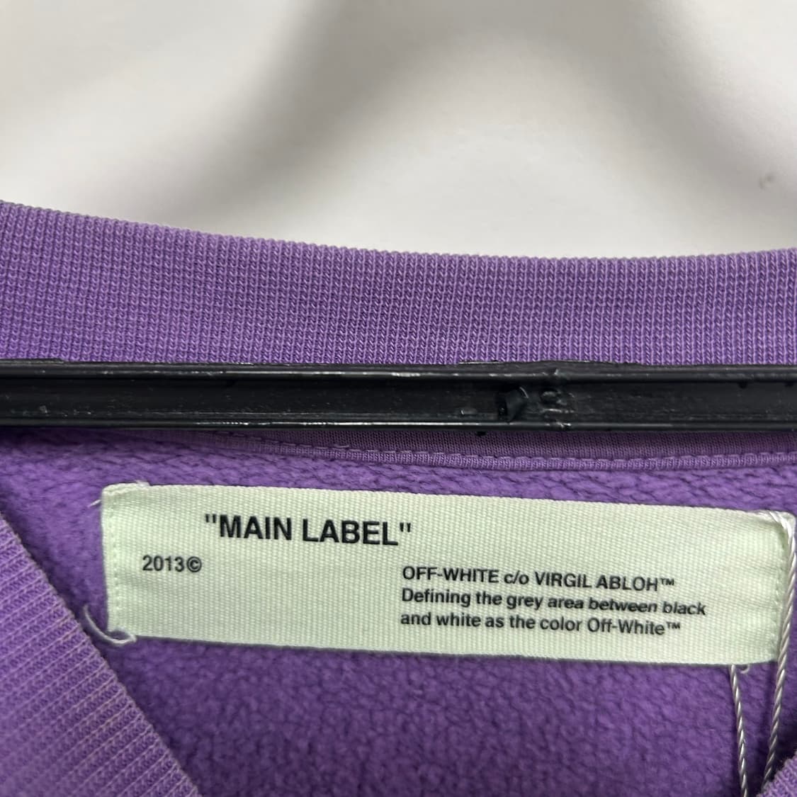 오프화이트 17FW FEACE 퍼플 맨투맨[667] 상품이미지7