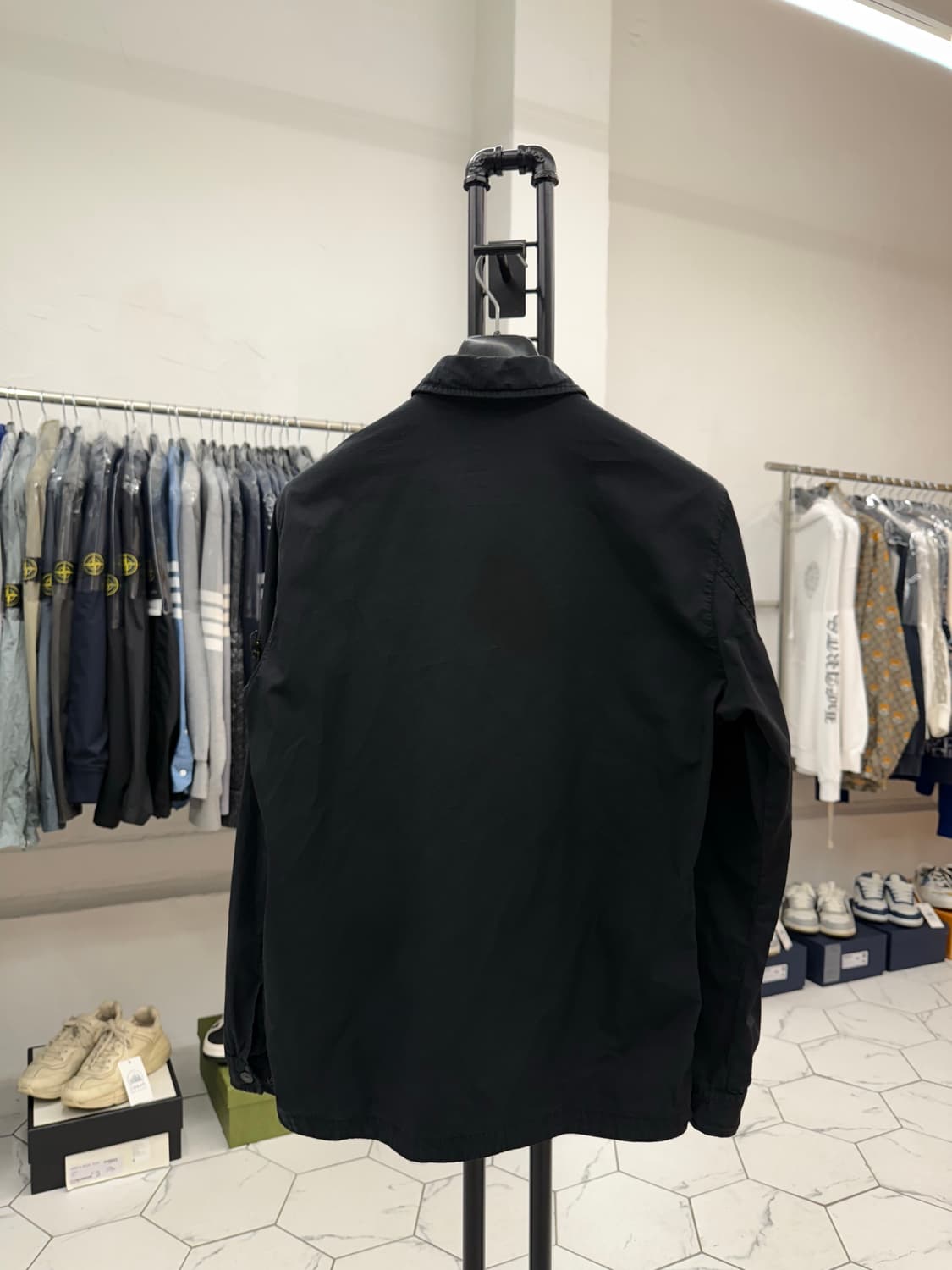 [L] 스톤아일랜드 코튼 스트럭쳐드 오버셔츠 자켓 상품이미지2