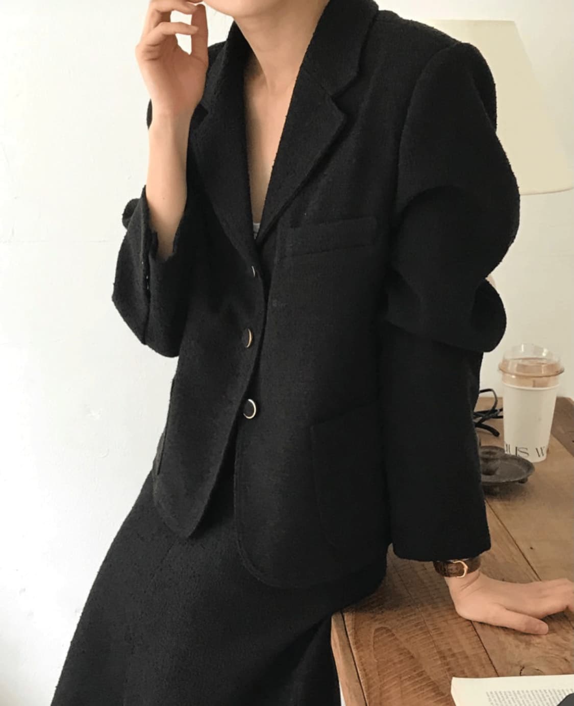 파운더스 트위드 자켓(블랙) 상품이미지3