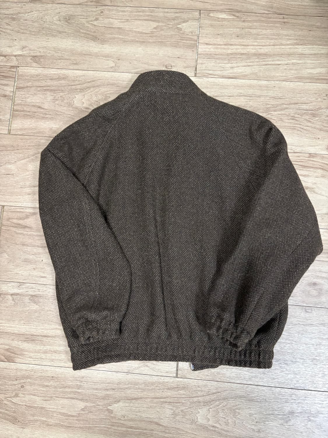 오라리 라마 셔틀랜드 울트위드 블루종 브라운 상품이미지3