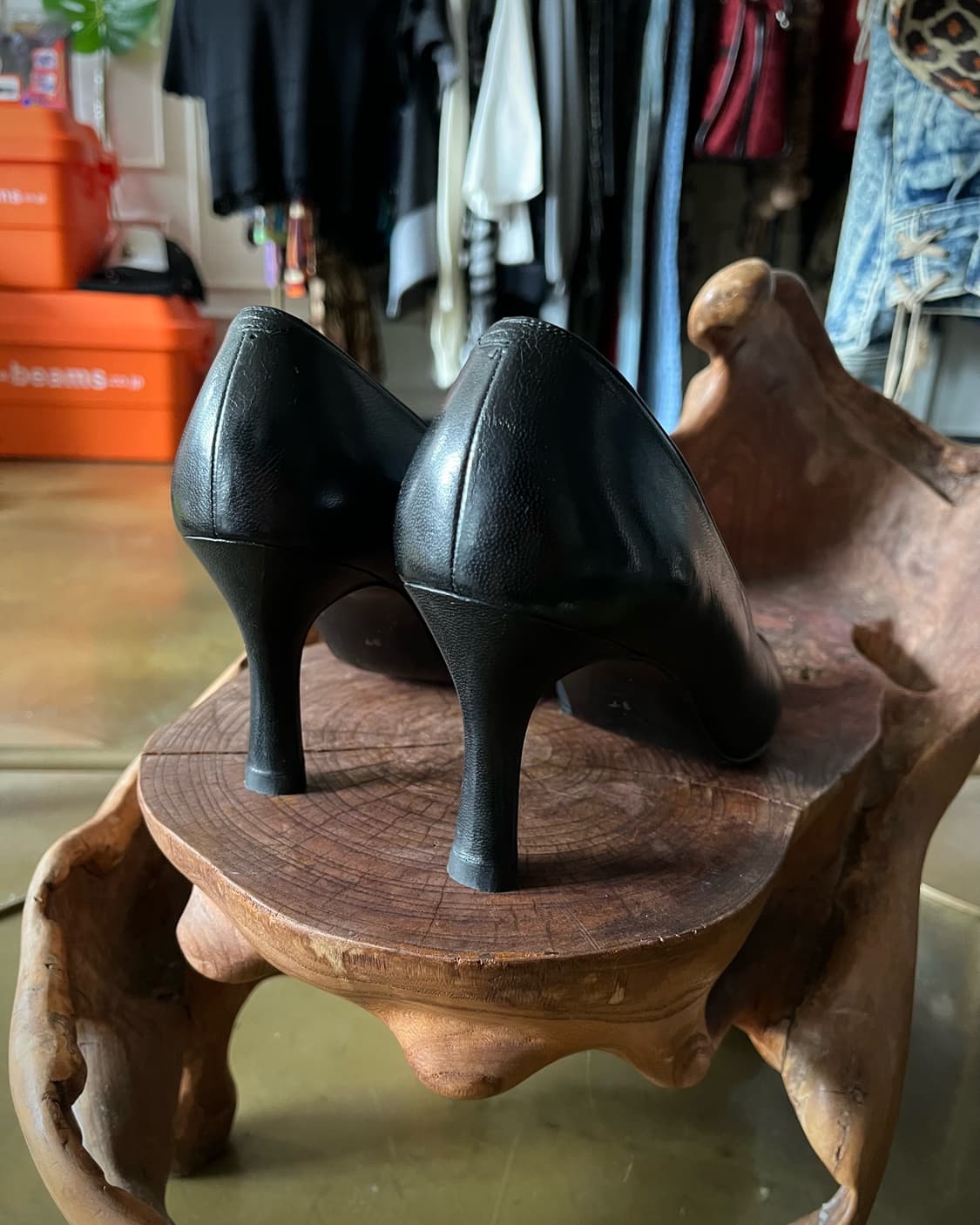 80-90s Old YSL Archive Leather Pumps 상품이미지5