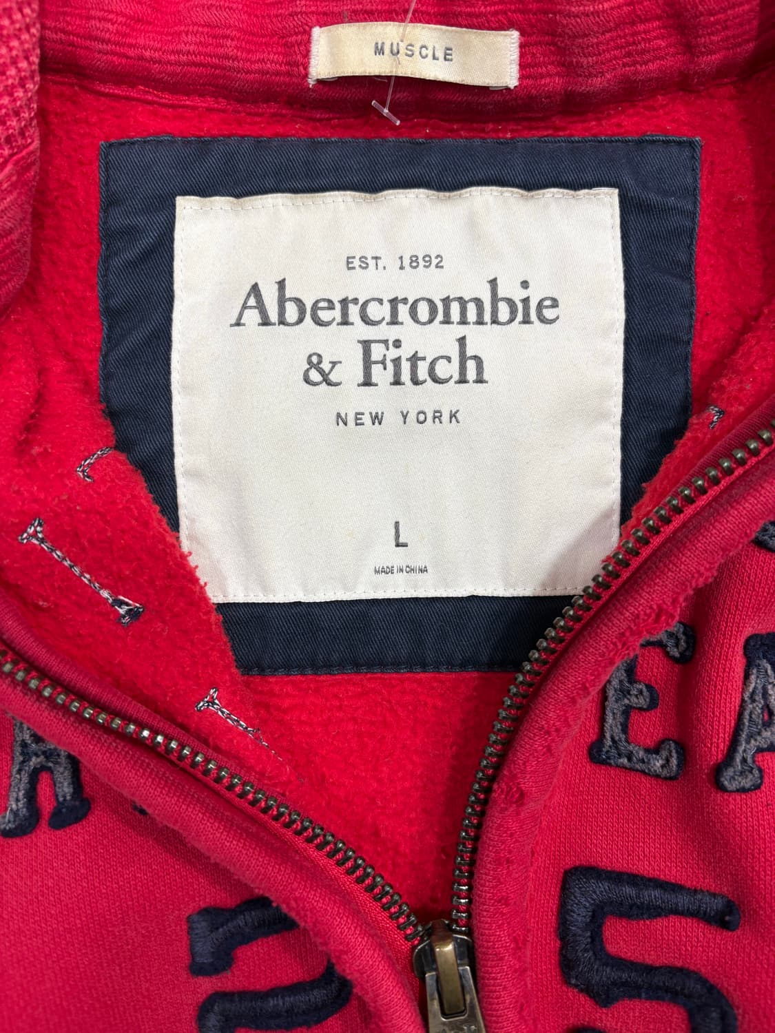 아베크롬비 스펠아웃 레드 후드집업  상품이미지4