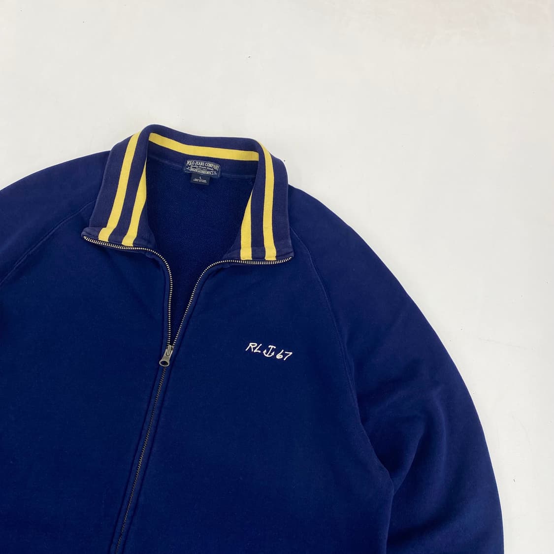 폴로 자수 스몰 로고 네이비 코튼 집업 (103) 상품이미지1