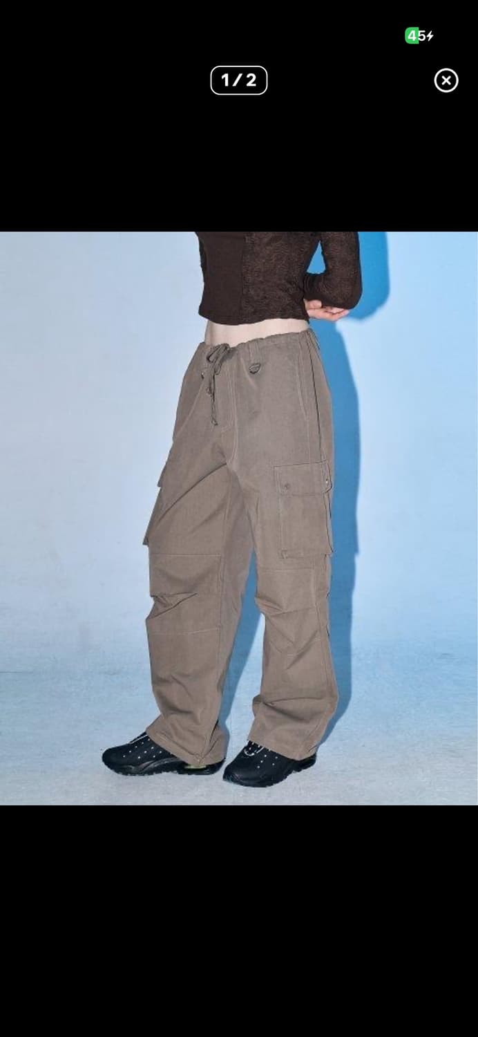 Utility flap button cargo Pants 차콜 블루 상품이미지2