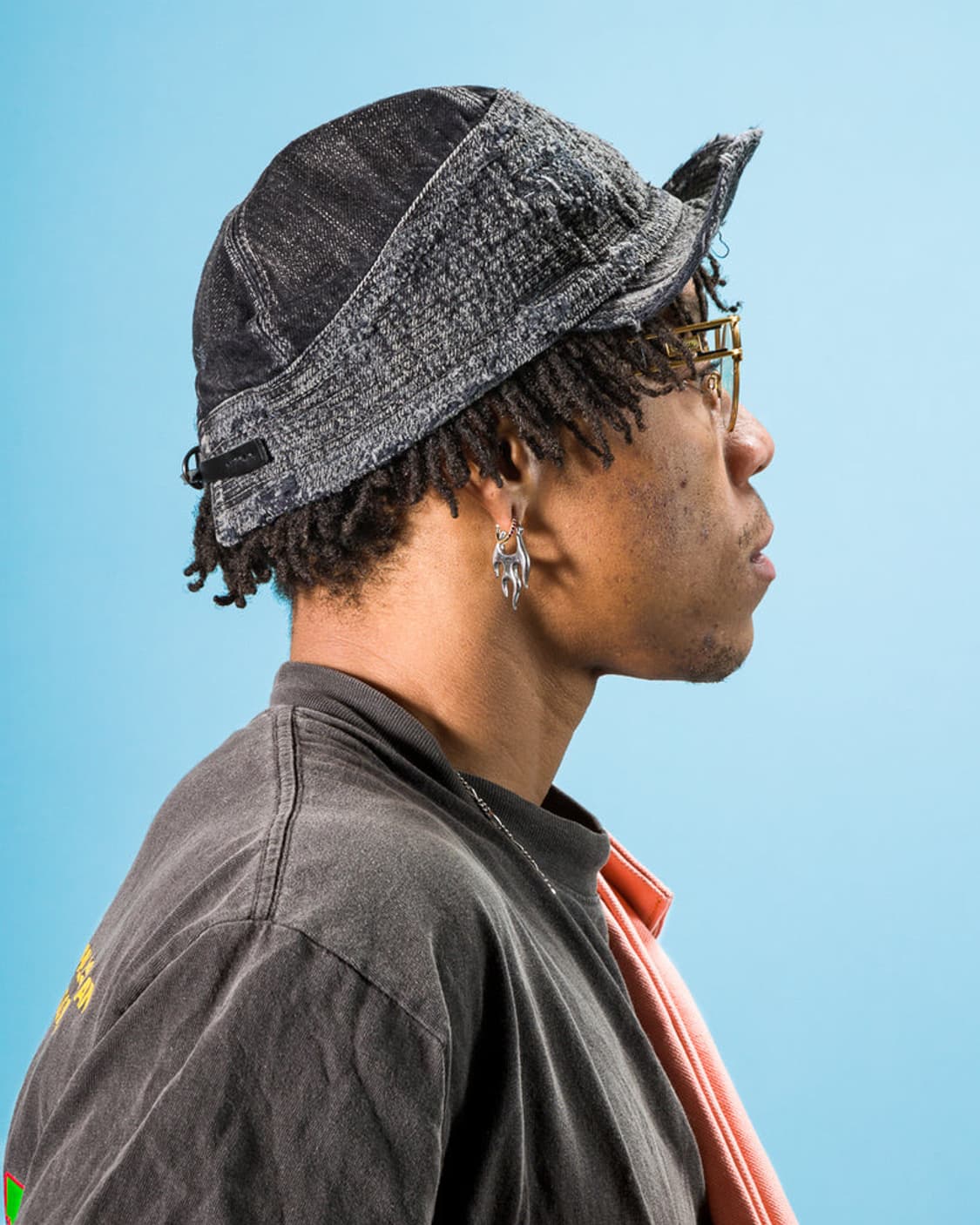 Kapital 캐피탈 노인과 바다 블랙 데미지 캡 상품이미지3