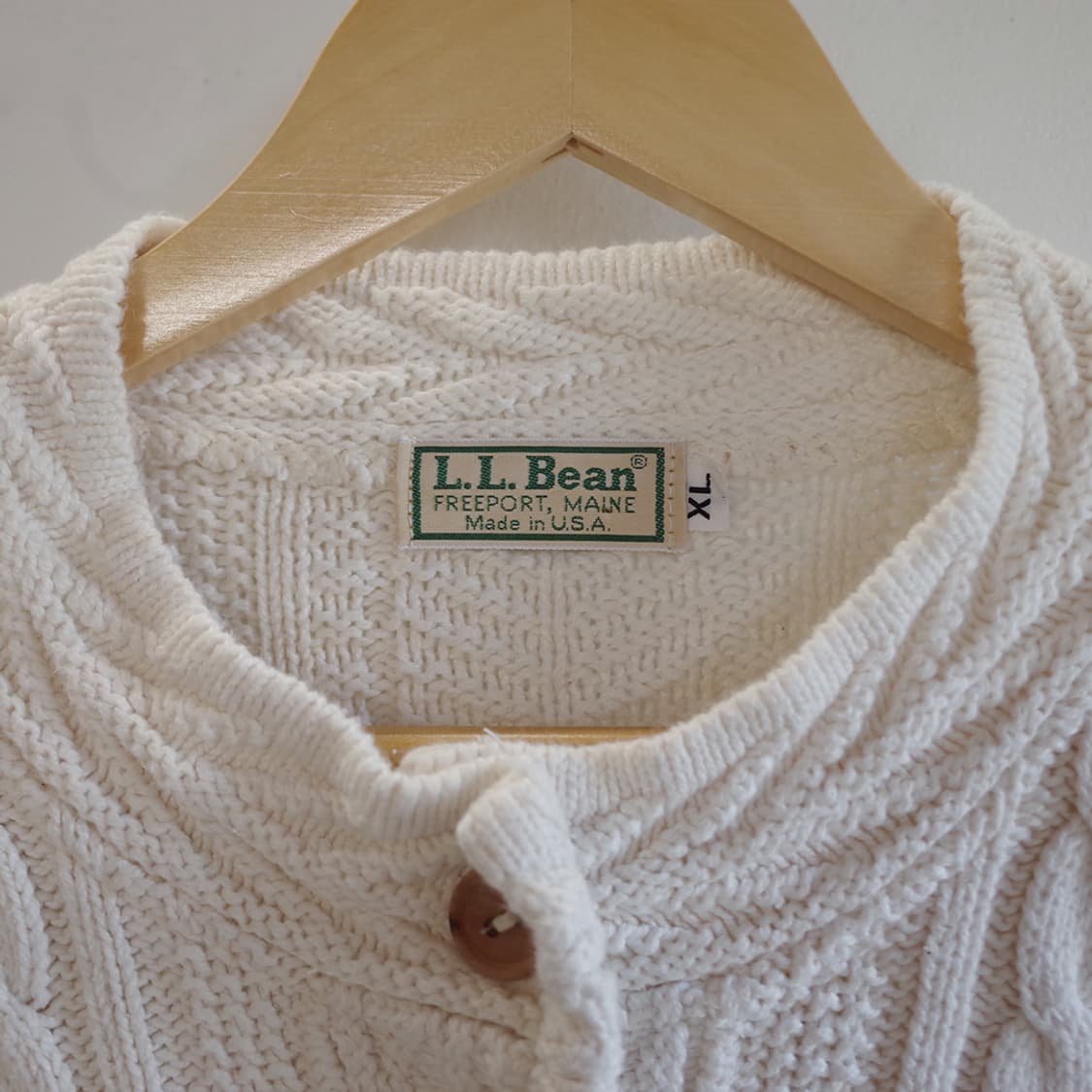 80’s L.L.Bean Cable Cotton Carigan 상품이미지6
