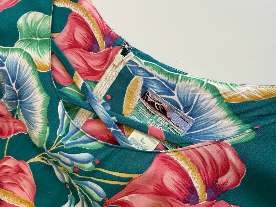 80s Reyn Spooner 하와이안 원피스 made in Hawaii 상품이미지5