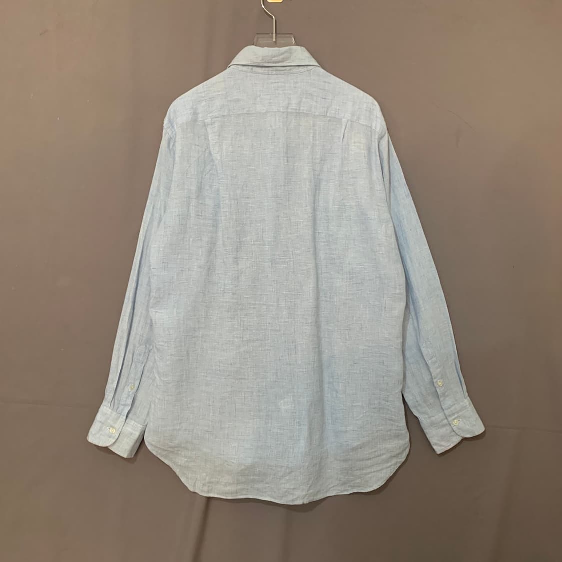 41 피에트로 프로벤잘레 이태리 린넨 체크 와이드 카라 셔츠 남방 상품이미지2