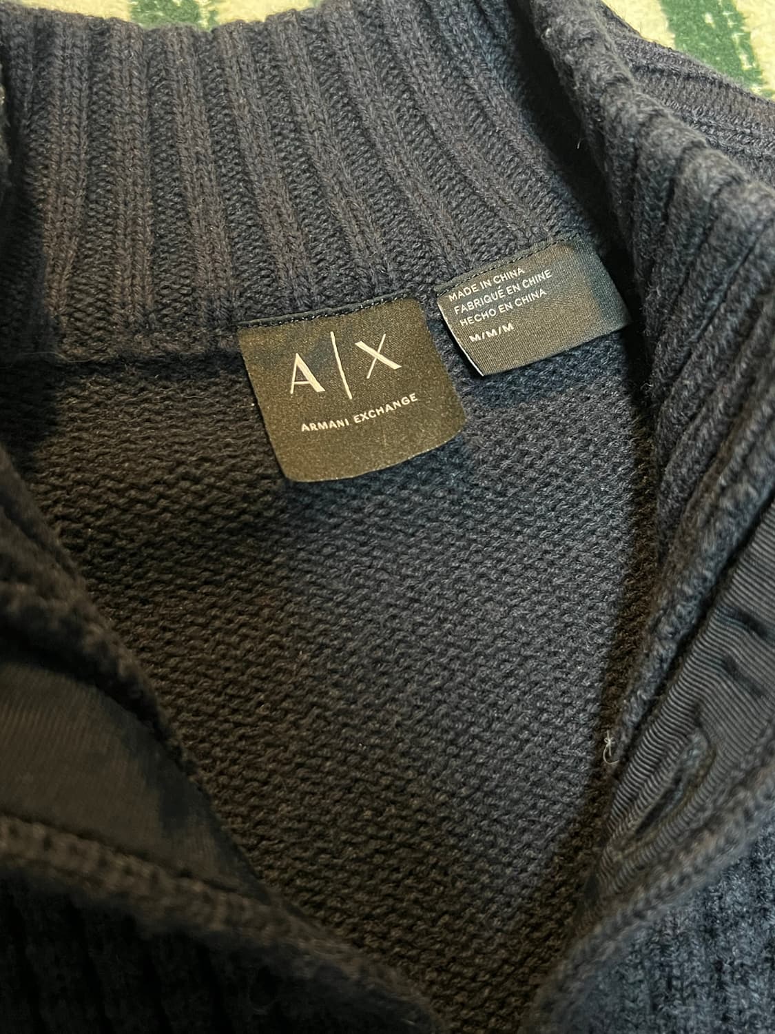 A|X Armani Exchange Waffle Knit Cardigan 상품이미지4