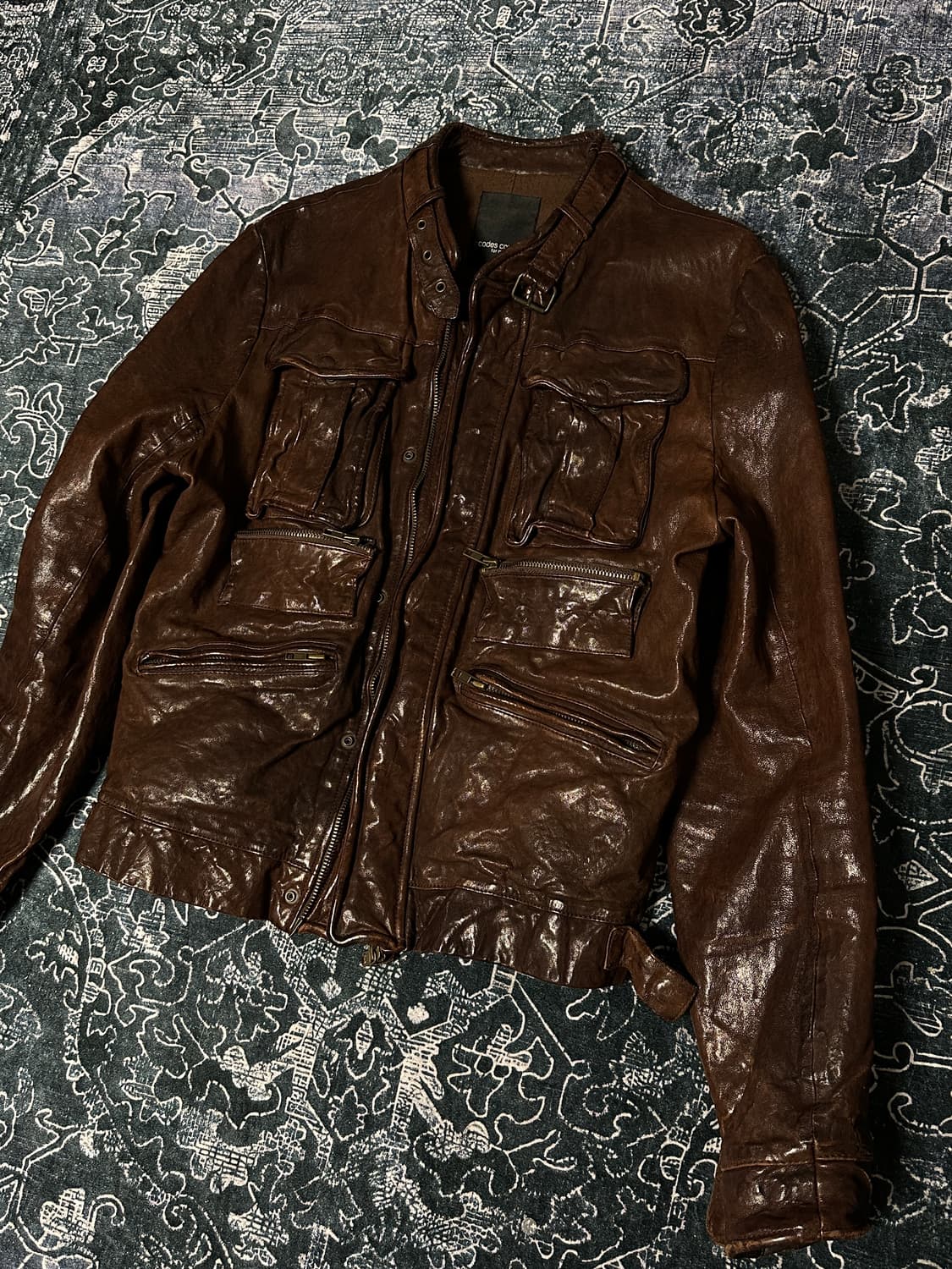 Brown lambskin Leather jacket 상품이미지2