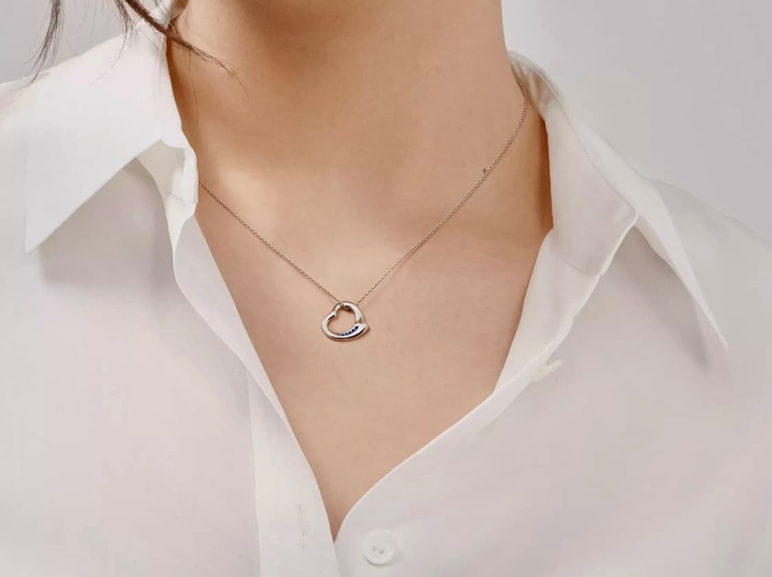 티파니앤코 오픈 하트 목걸이 실버(16mm) 상품이미지3