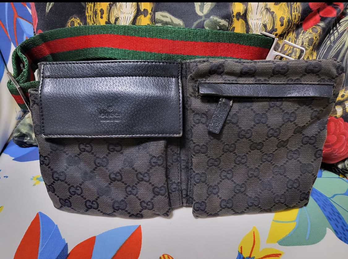 (정품)남녀공용 구찌  GG 캔버스 투포켓 웨이스트 백. 상품이미지1