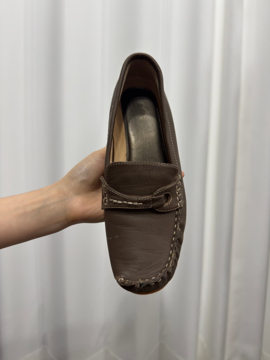 leather flat shoes 상품이미지1