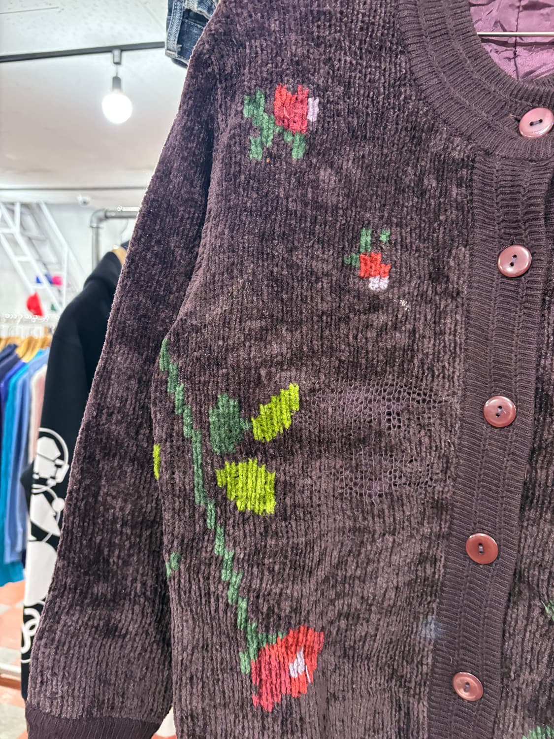 꽃무늬 니트가디건 상품이미지5