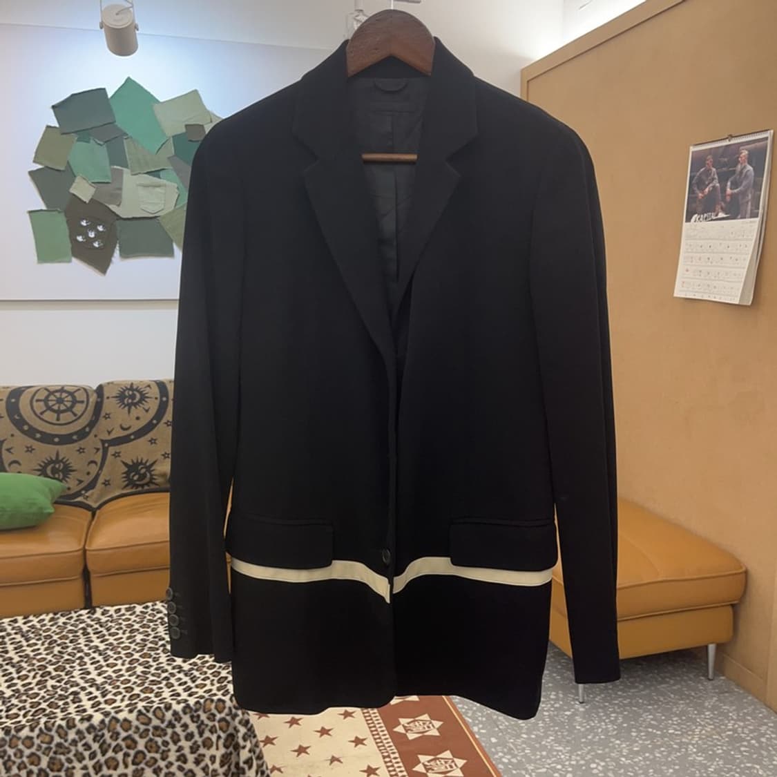 헬뮤트랭 모던 시크 캐주얼 라인배색 블레이저 자켓 90 C08930 상품이미지3