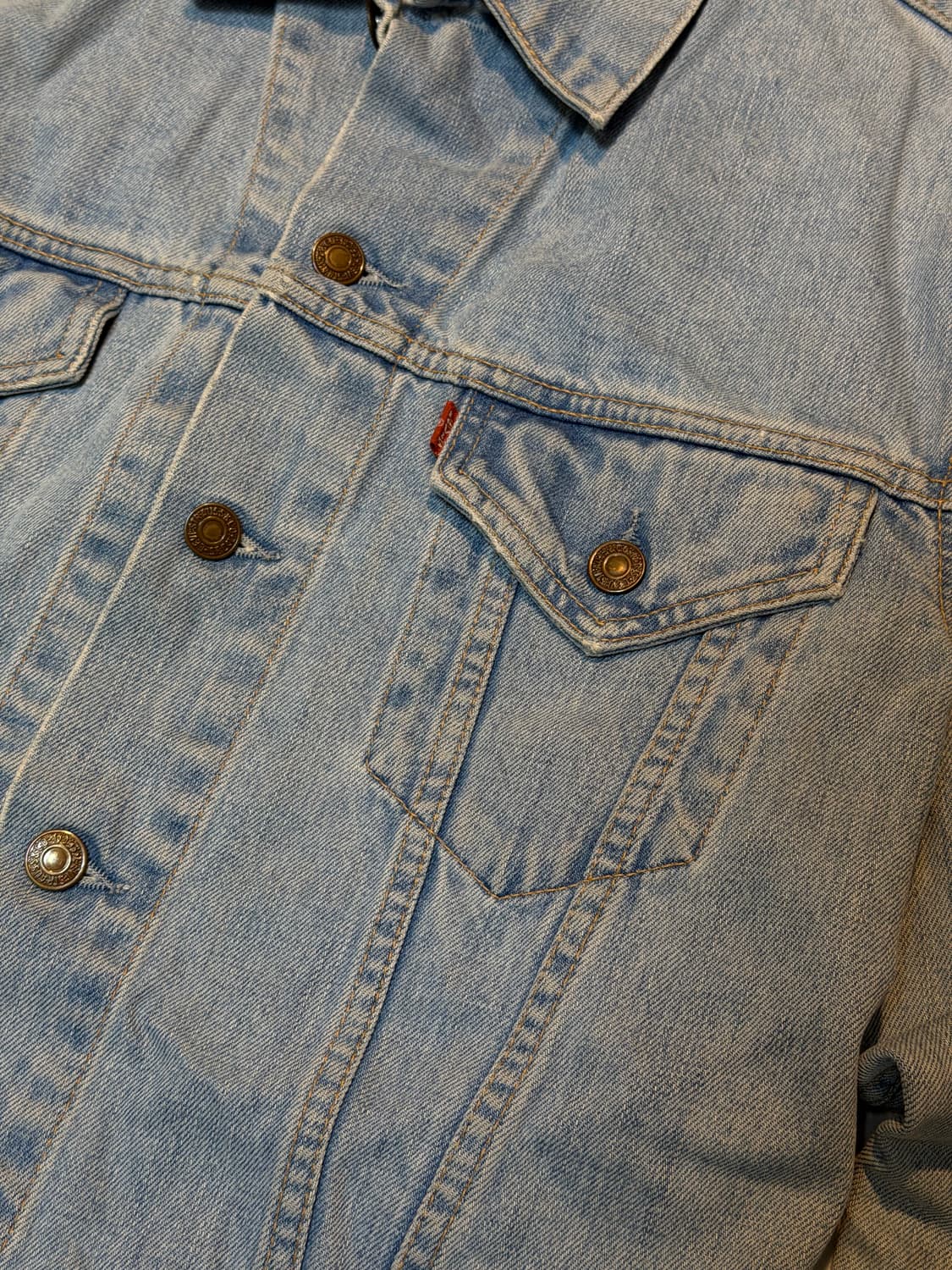 00s 리바이스 70500 유럽판 데님자켓 워시드 라이트블루 상품이미지2