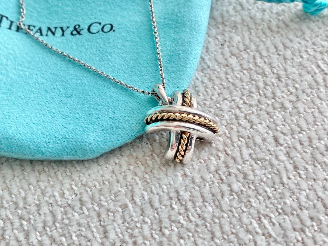 티파니 시그니처 18k 콤비 실버 목걸이(남녀공용) 상품이미지5