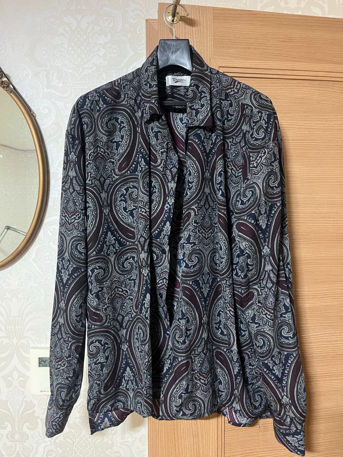 Ginghambus 페이즐리 패턴 셔츠 100 상품이미지1