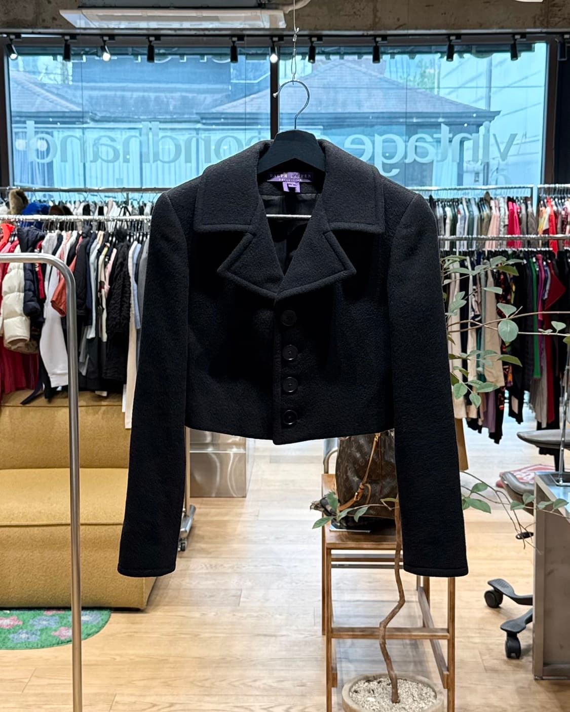 폴로 랄프로렌 퍼플라벨 캐시미어 울 크롭 자켓  상품이미지1