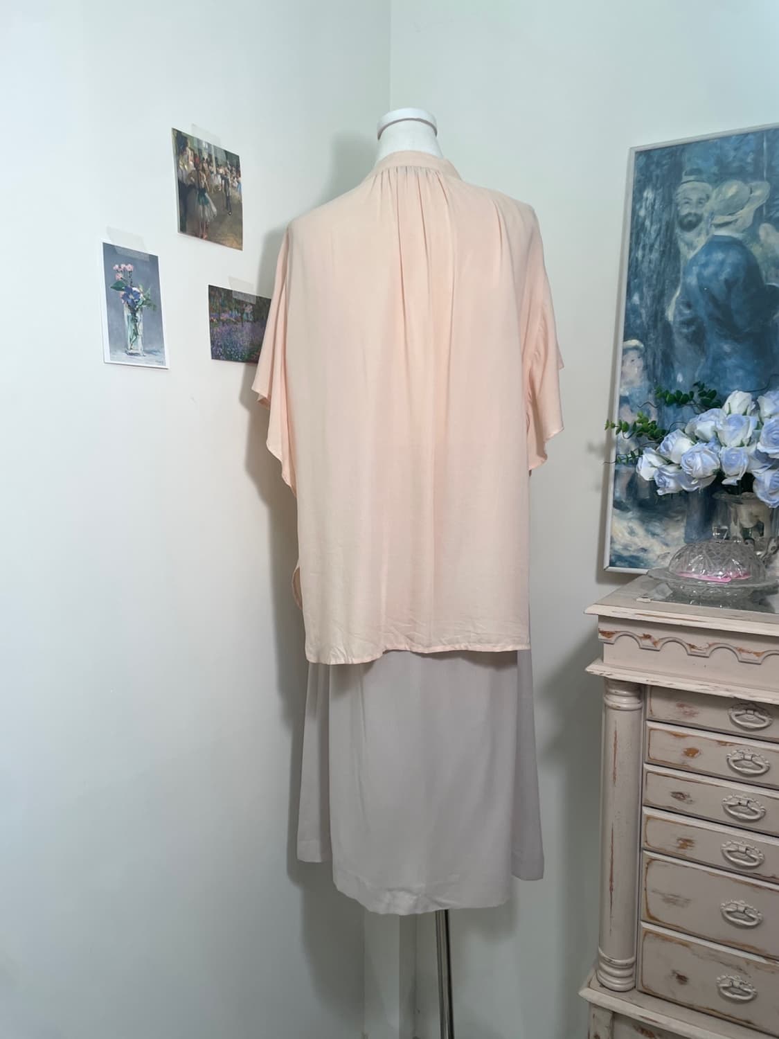 sheer coral shirring point summer loose 상품이미지3