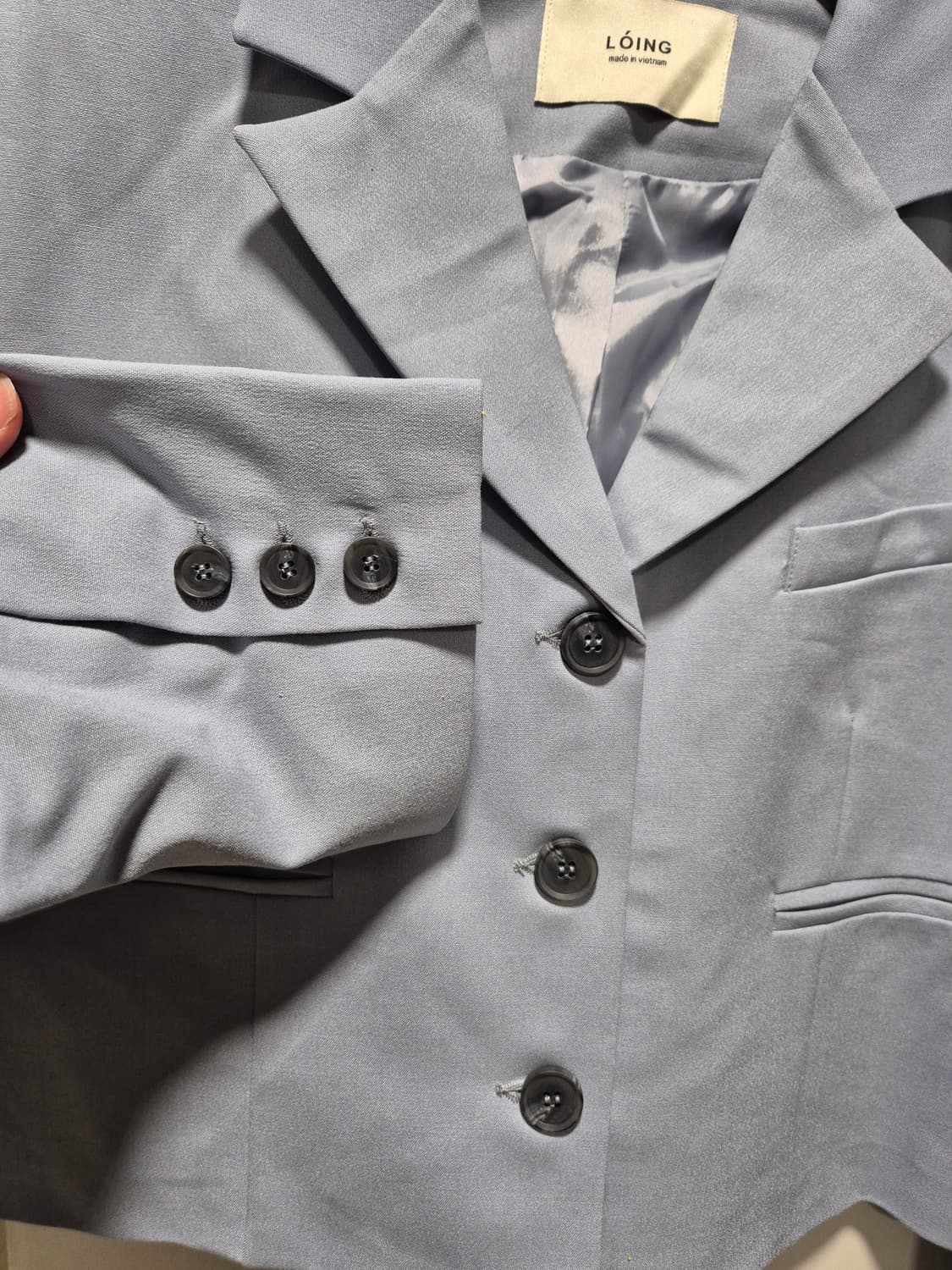 (세일)(새상품)LOING 크롭 자켓 소라색 상품이미지6