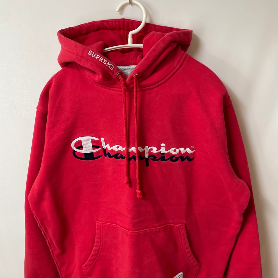 [ M ] 슈프림 X 챔피온 빅로고 후드티 상품이미지2