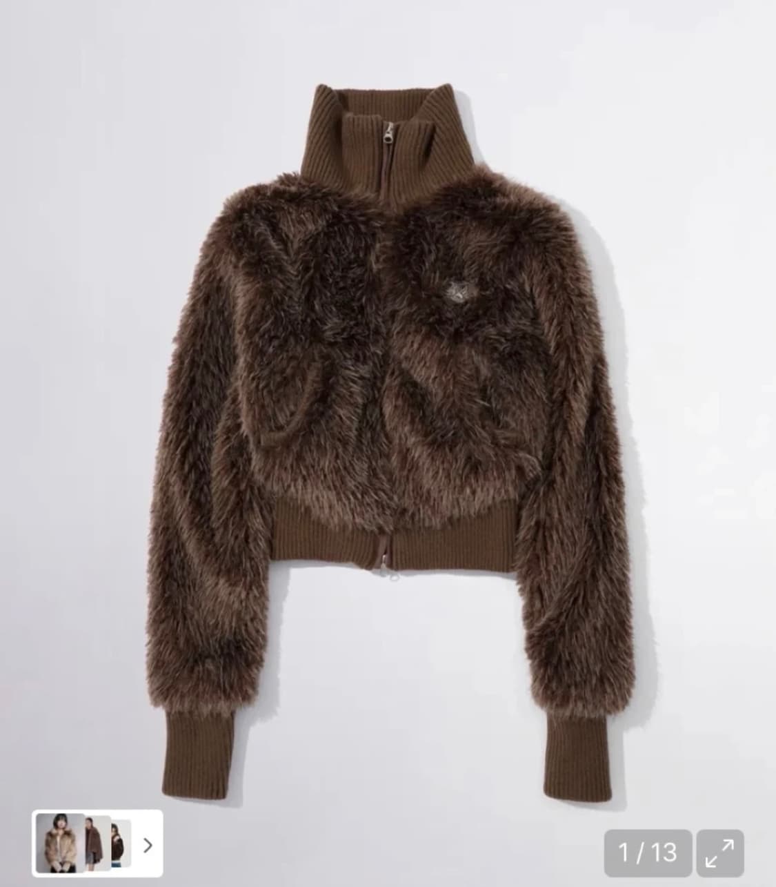 스컬프터 퍼 집업 상품이미지1