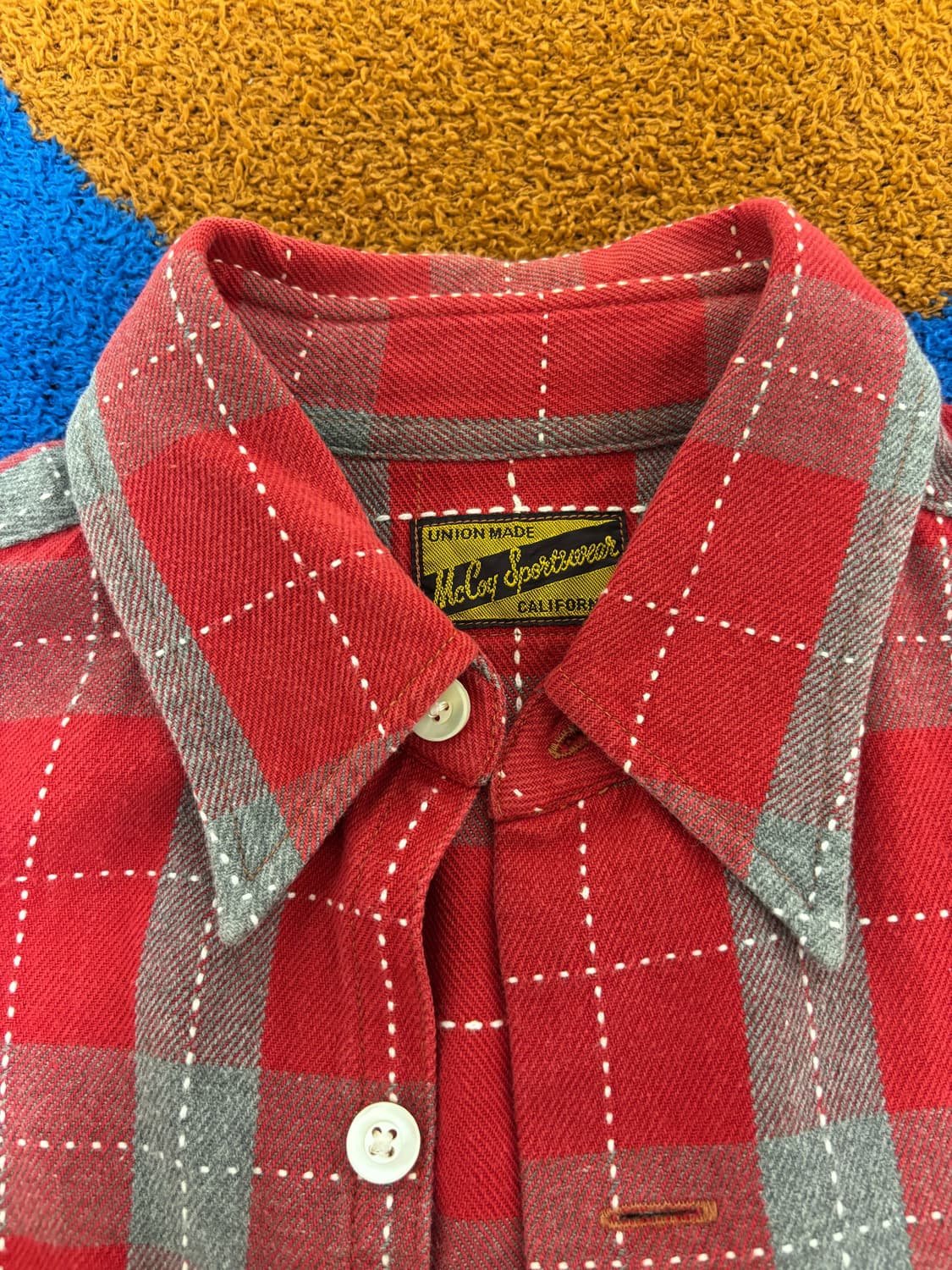 리얼맥코이 스포츠웨어 올 풀 스티치 셔츠 자켓 상품이미지2