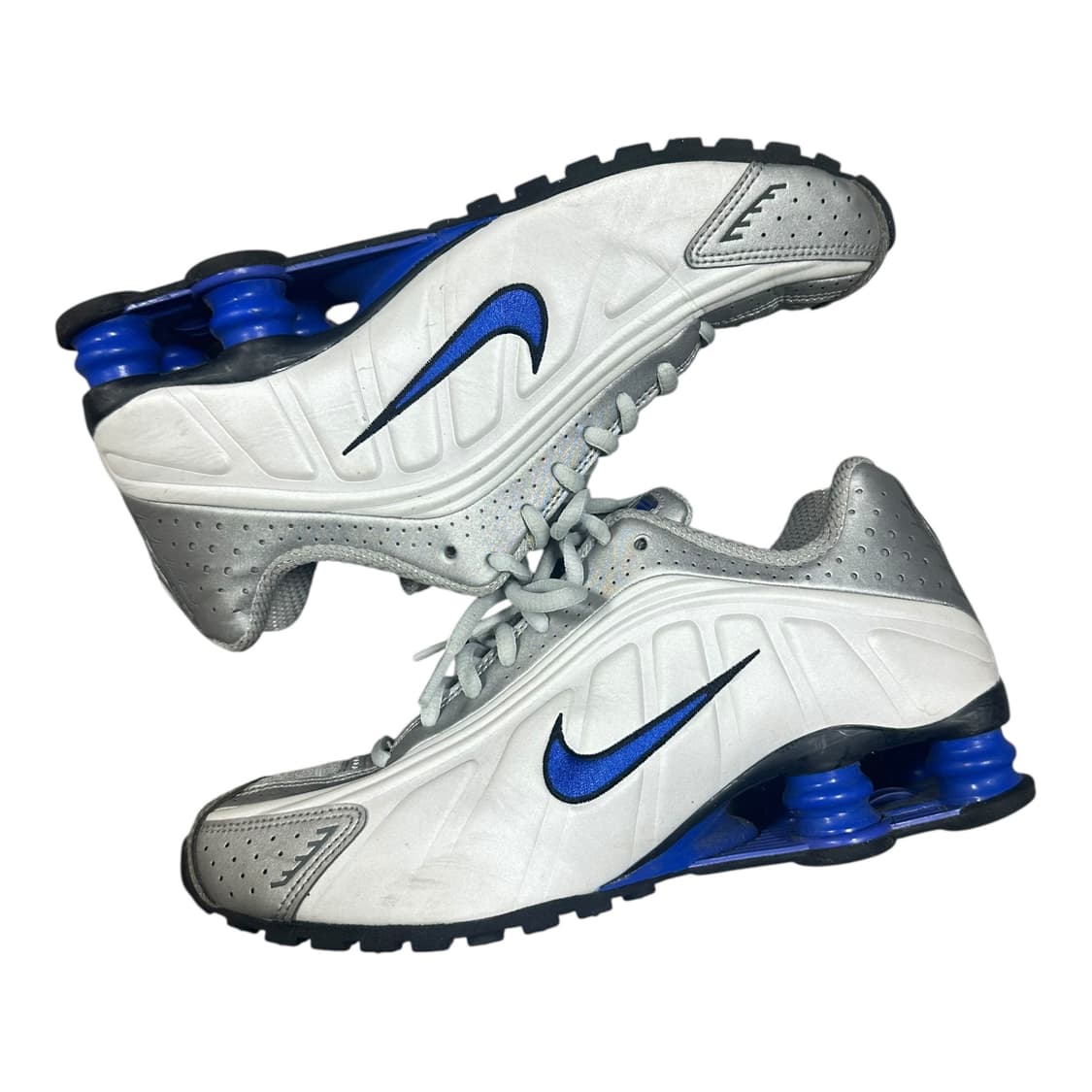 ✨ (바배) 나이키 샥스 R4 화이트 메탈릭 실버 딥 로얄 블루  상품이미지2